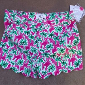 CROWN AND IVY KIDS SHORTS -SIZE 6 -PALM TREE - NWT